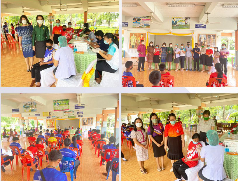 การฉีดวัคซีน COVID-19 เข็มกระตุ้นให้กับนักเรียนและครู